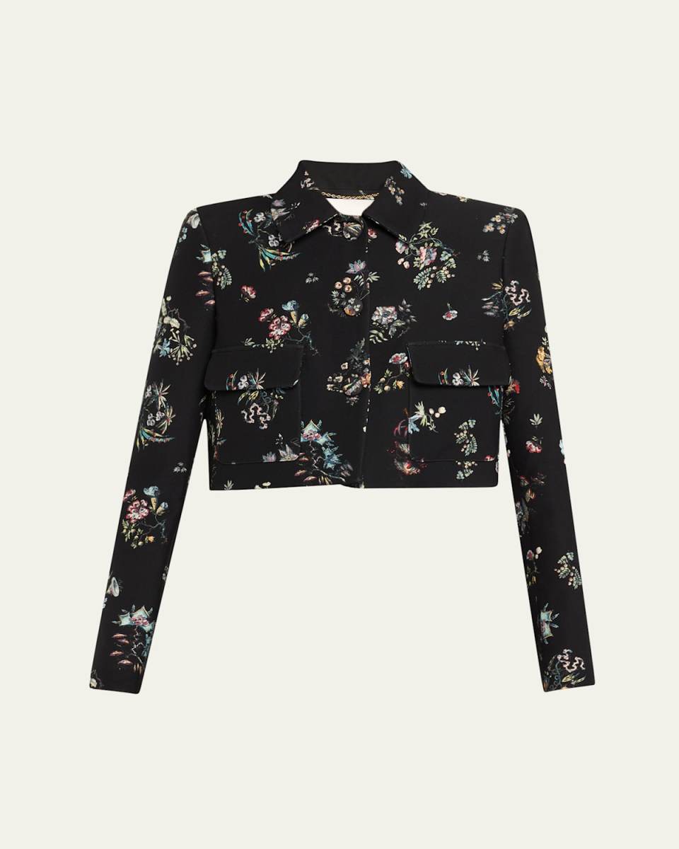 Floral Boxy Wool Jacket